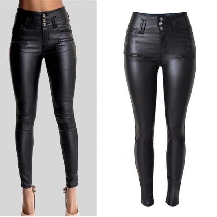 womens black leather pants sale